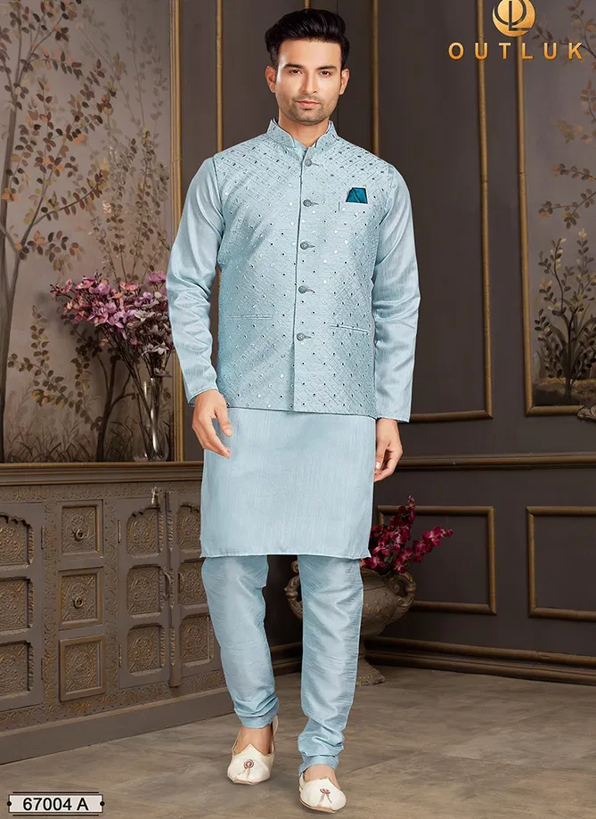 Outluk Vol 67 A Exclusive Wear Wholesale Kurta Pajama With Jacket